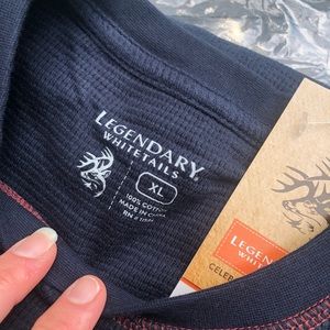 Men’s long sleeve navy blue cruiser thermal shirt. New